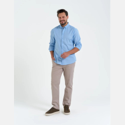 KOSZULA męska BAWEŁNIANA, typu oxford NIEBIESKA KOŁNIERZ MORAJ